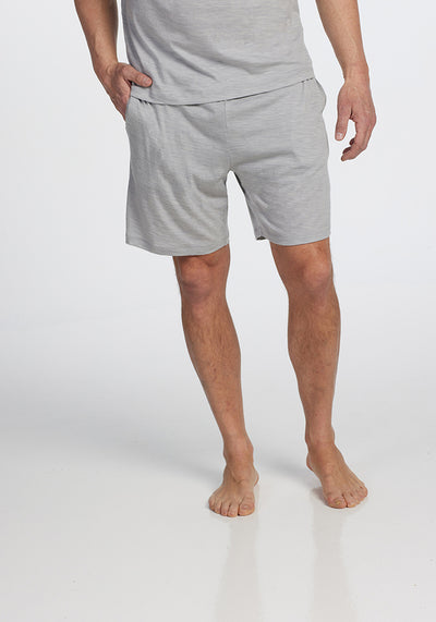 Model wearing Archer shorts - Cloud Grey
