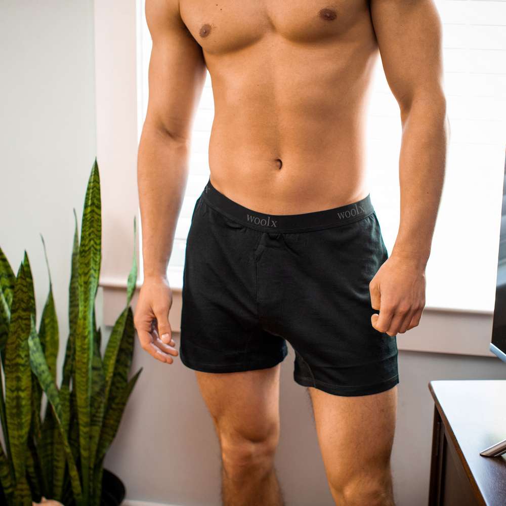 Men's Breathe Boxer Shorts  - Black