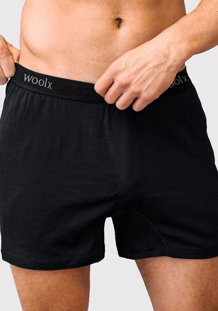 Mens Merino Wool Boxer Briefs -Breathable & Lightweight- Free