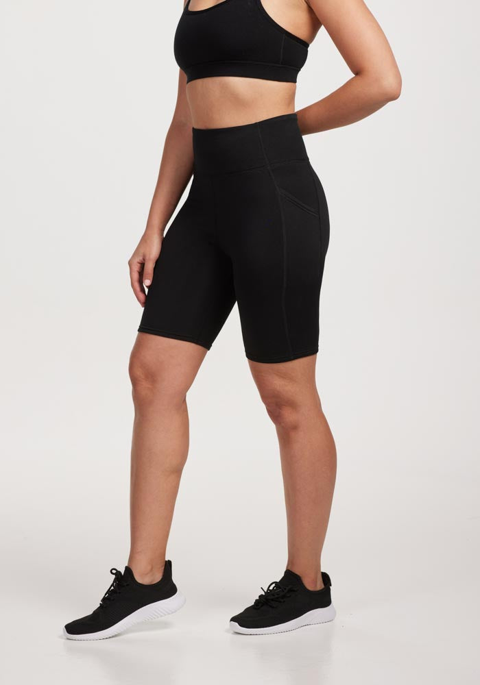 Womens merino wool bike shorts - Black 