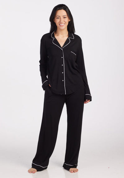 Womens breathable and lightweight pajamas - Black