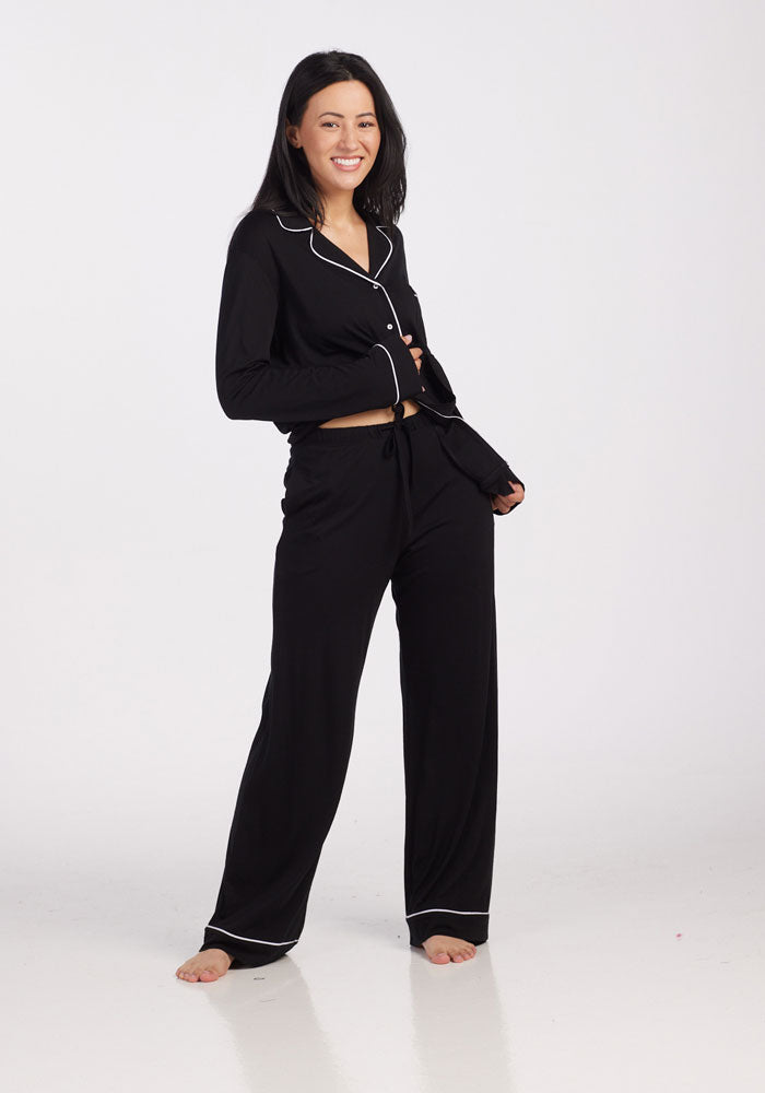 Womens breathable and lightweight pajamas - Black