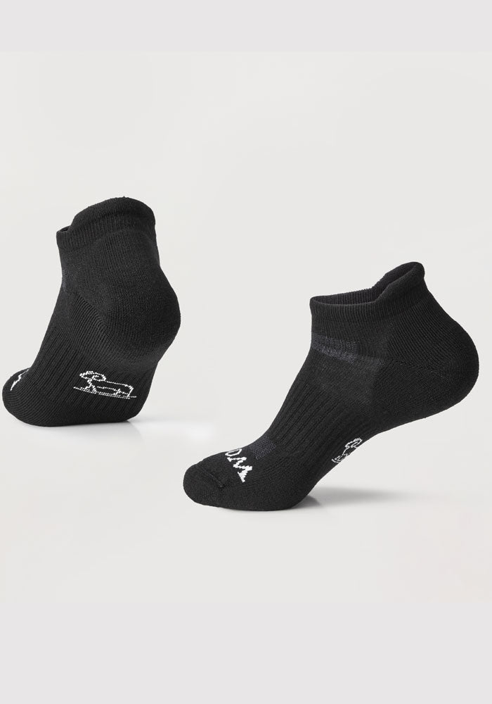 Merino Wool Ankle Socks - Black