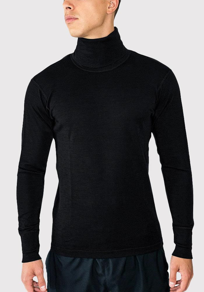 Mens Merino Wool Turtleneck Base Layer Turtleneck Free Shipping Woolx