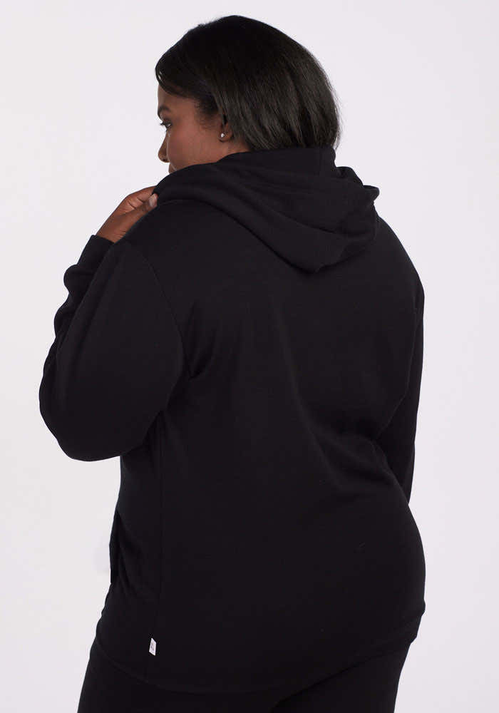 Womens heavy merino wool sweatshirt - Black