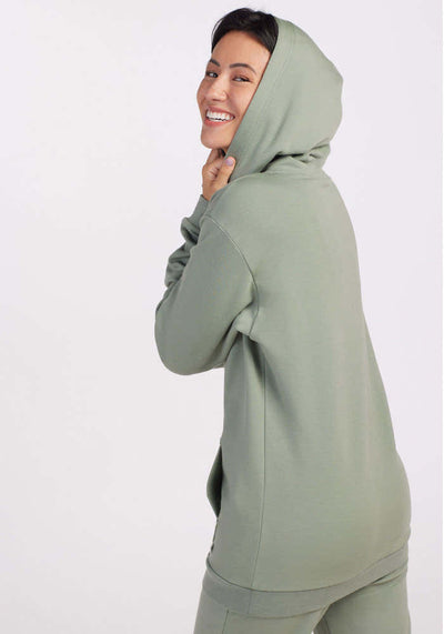 Womens merino wool hoodie - Mint