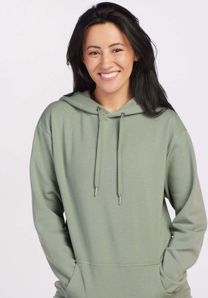 Womens merino wool hoodie - Mint