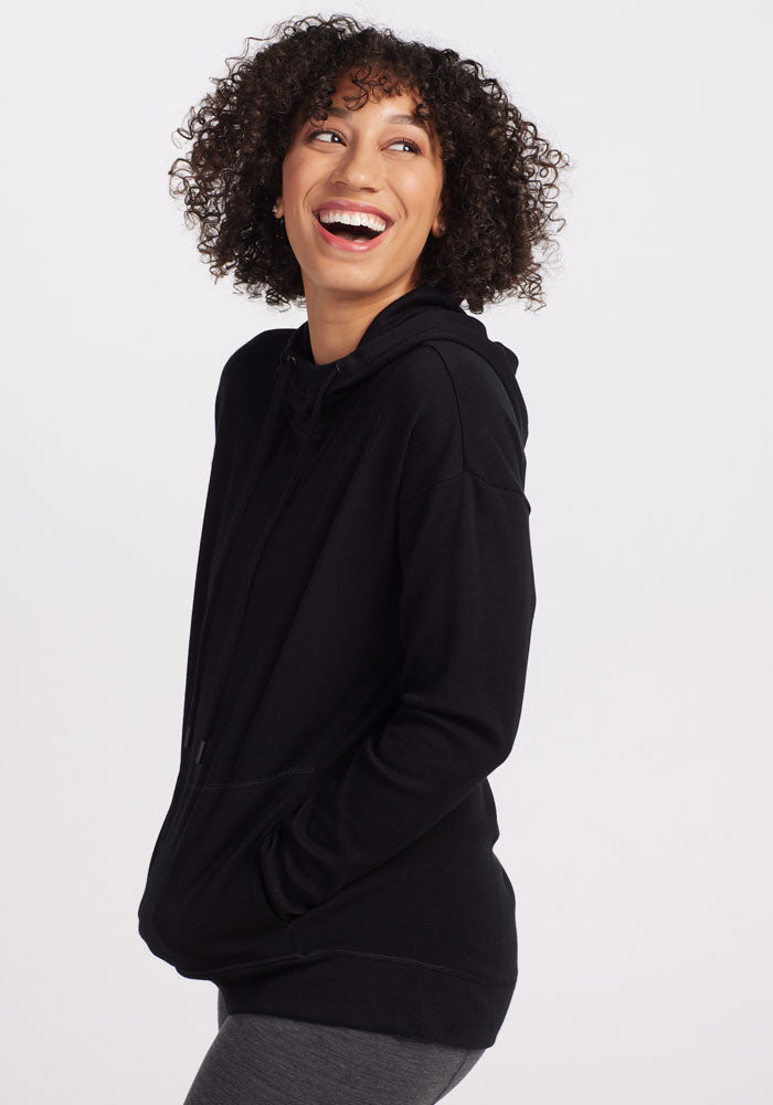 Merino wool hoodie discount women's