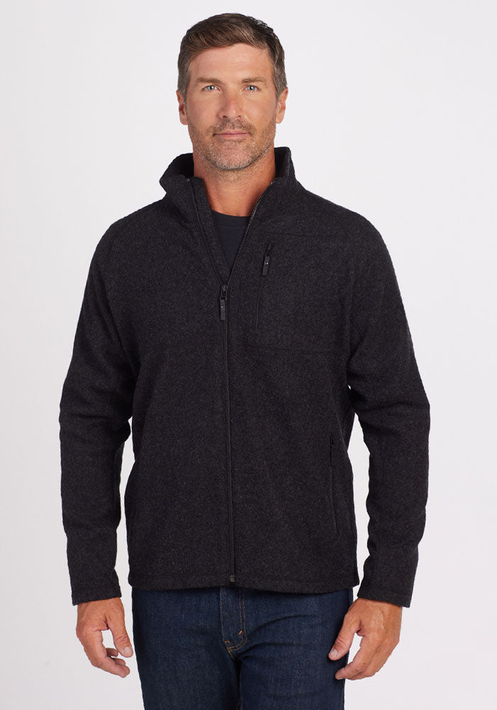 Mens Merino Wool Zip Up Jacket - Extremely Warm - Free Shipping